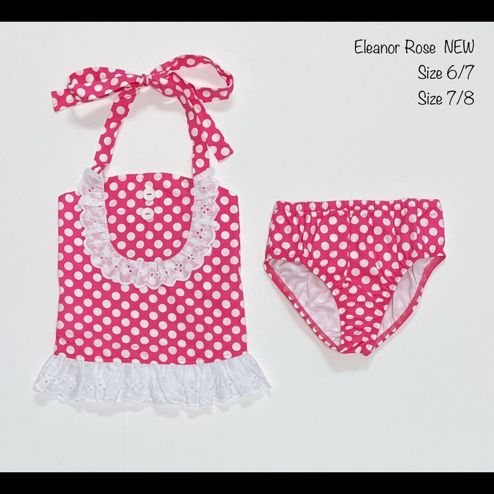 Eleanor Rose NEW Dotted Tankini Swimsuit 6/7
